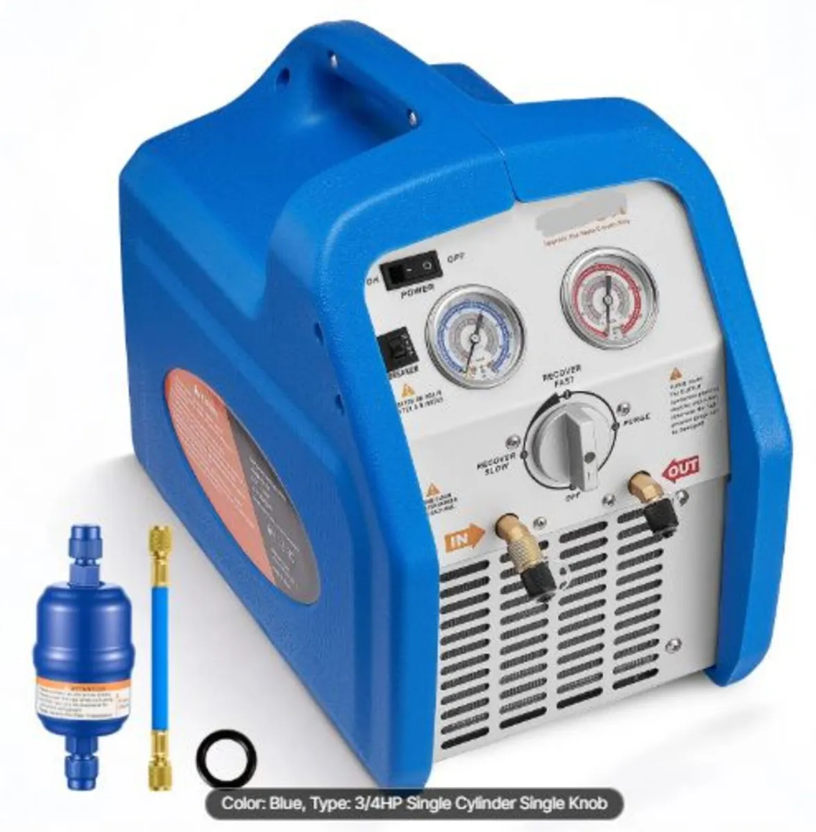 Portable Refrigerant Recovery Machine, 3/4 HP 220 - Image 1