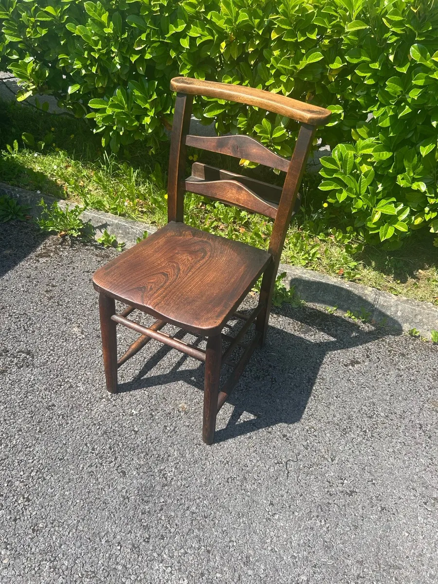 Elm and beech antique chapel chairs - Image 1