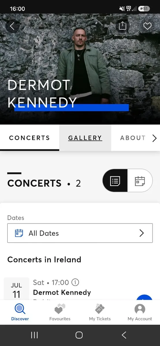 Tickets Dermot Kennedy Sat 11th - Image 1