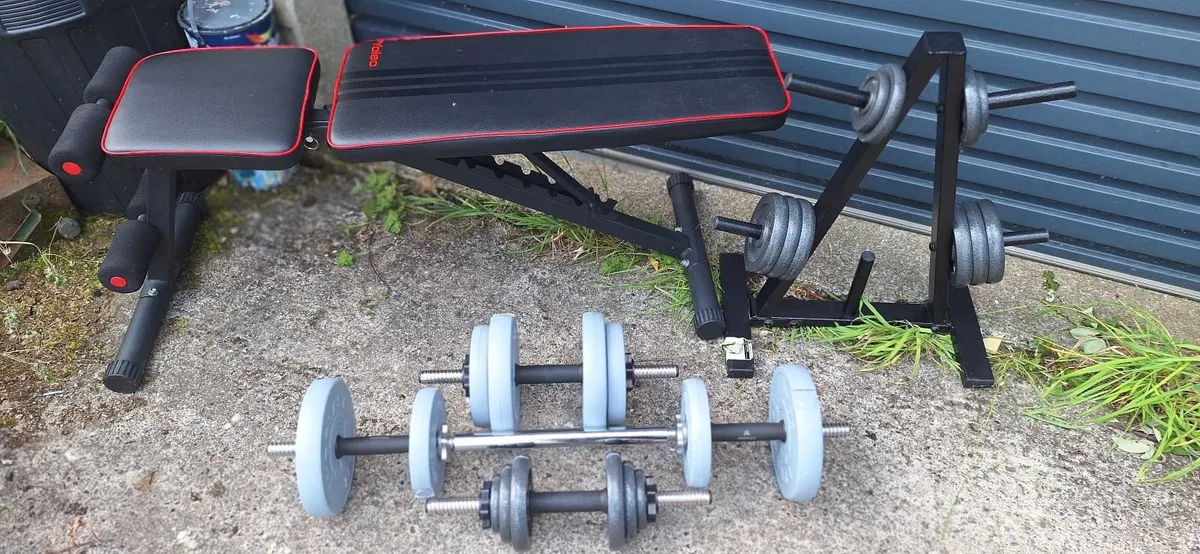 weights bench and weights - Image 1