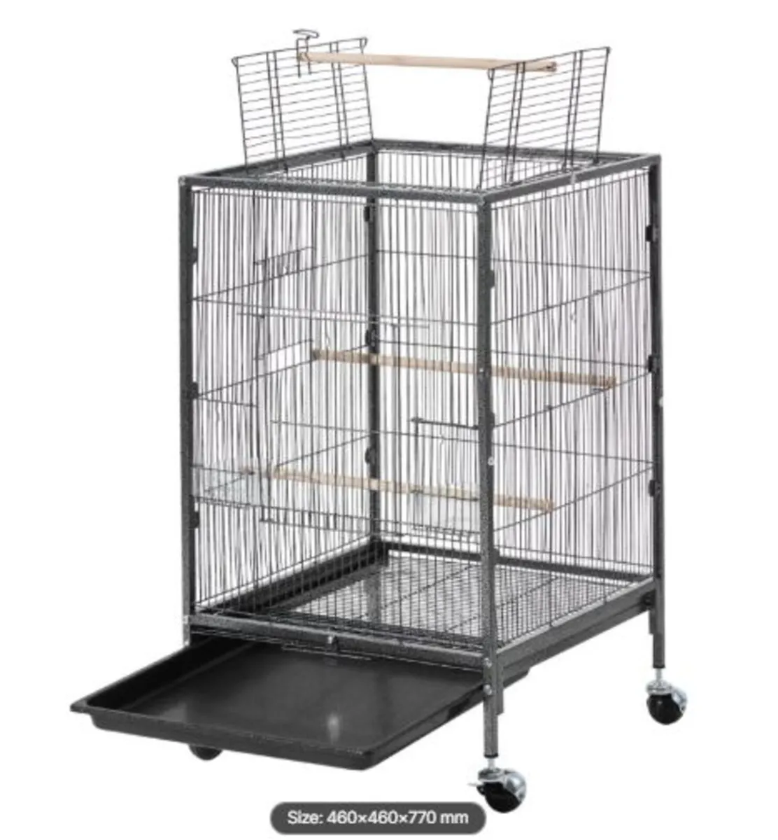 Bird Cage,460 x 460 x 770 mm,Open Flat Top,Wrought - Image 4