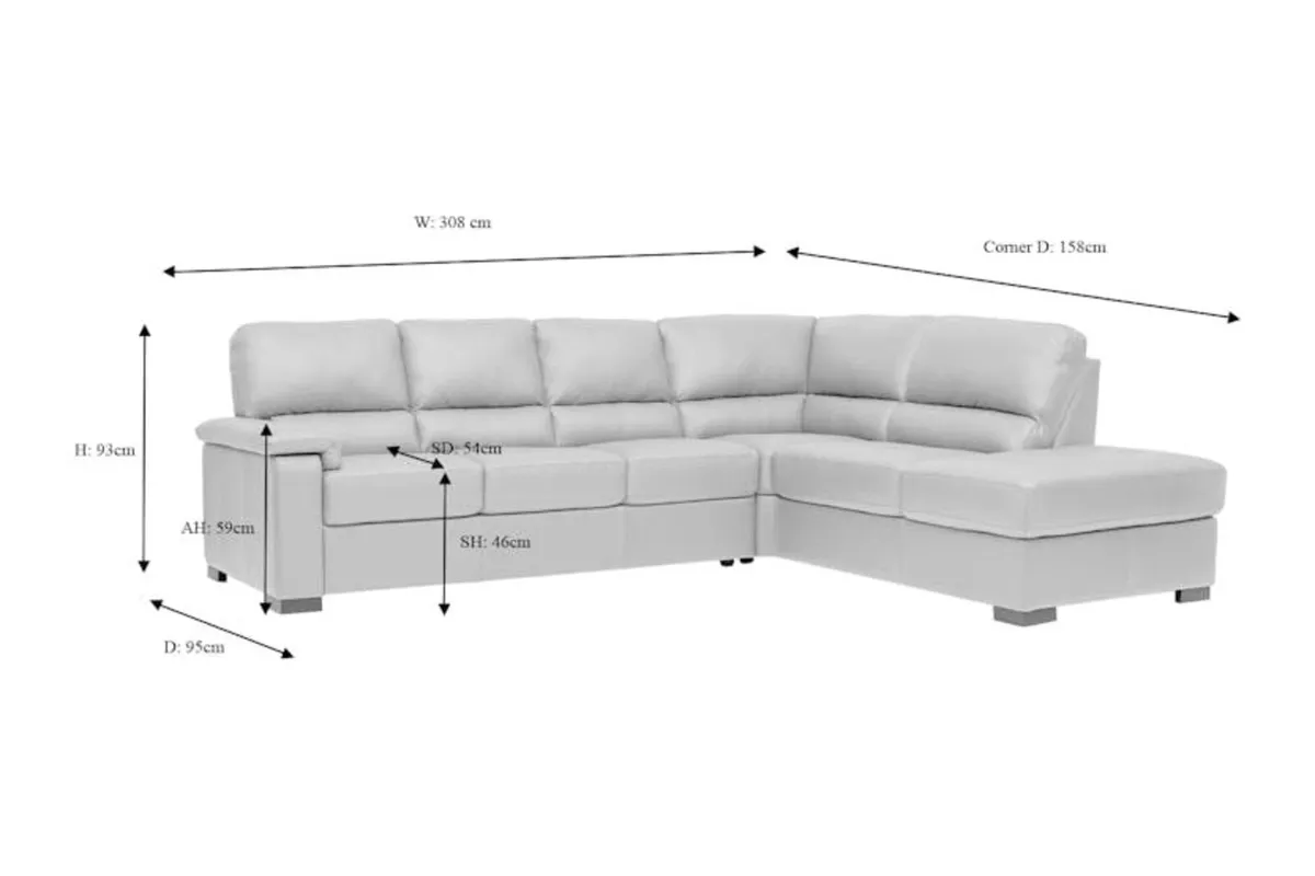 Maza Chaise Sofa | Large | Grey - Image 3