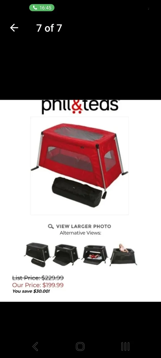 Phil and ted Travel cot - Image 1