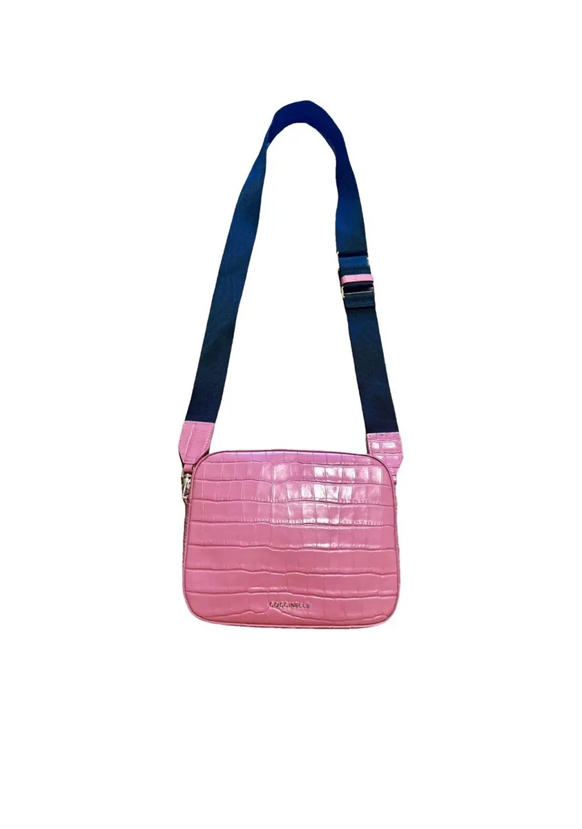 Coccinelle Croc-Embossed Leather Camera Bag - Image 1