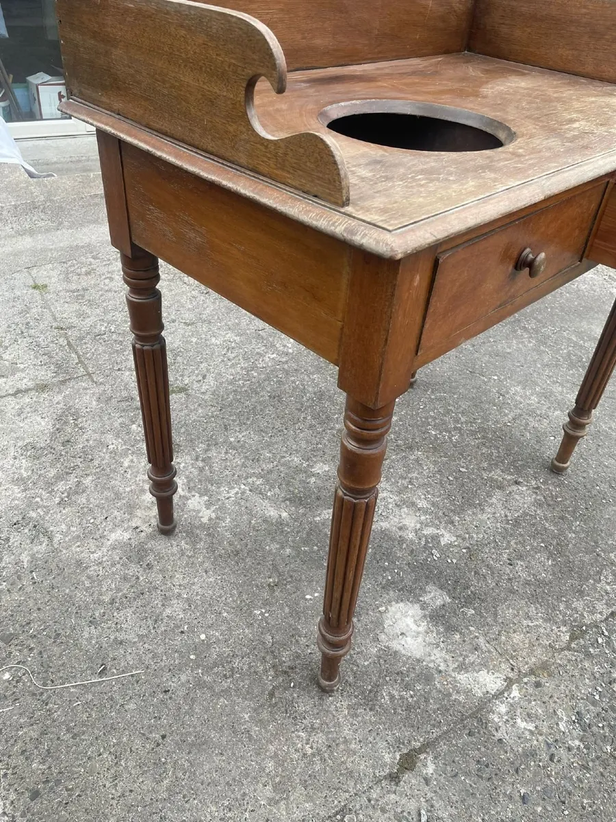 Antique Victorian Mahogany Washstand - Image 4