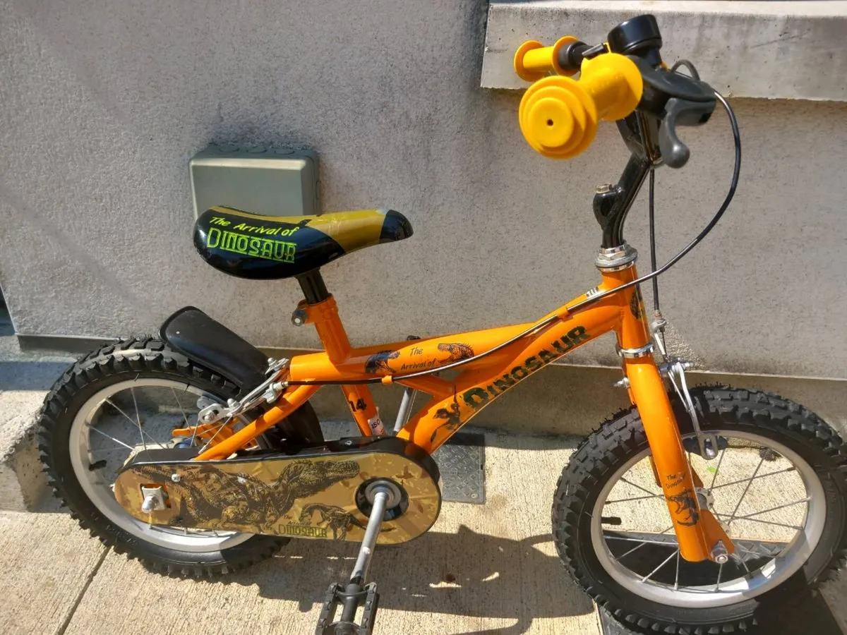 Kids Dinosaur bike size 14 inch wheels - Image 2