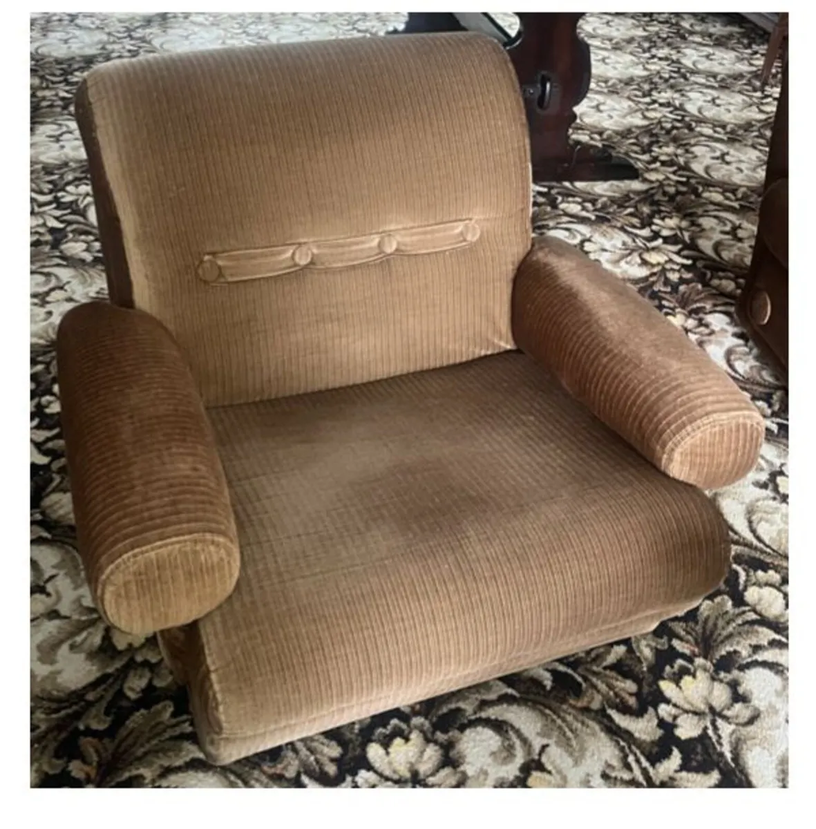 Modular Vintage Corduroy Sofa plus 3 Armchairs - Image 3
