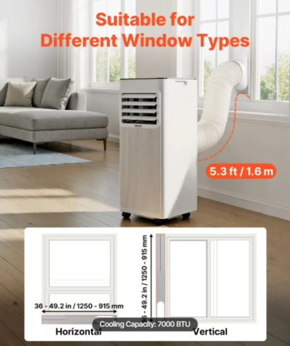 Portable Air Conditioner,7000 BTU 2kW 3-in-1 Stand - Image 3