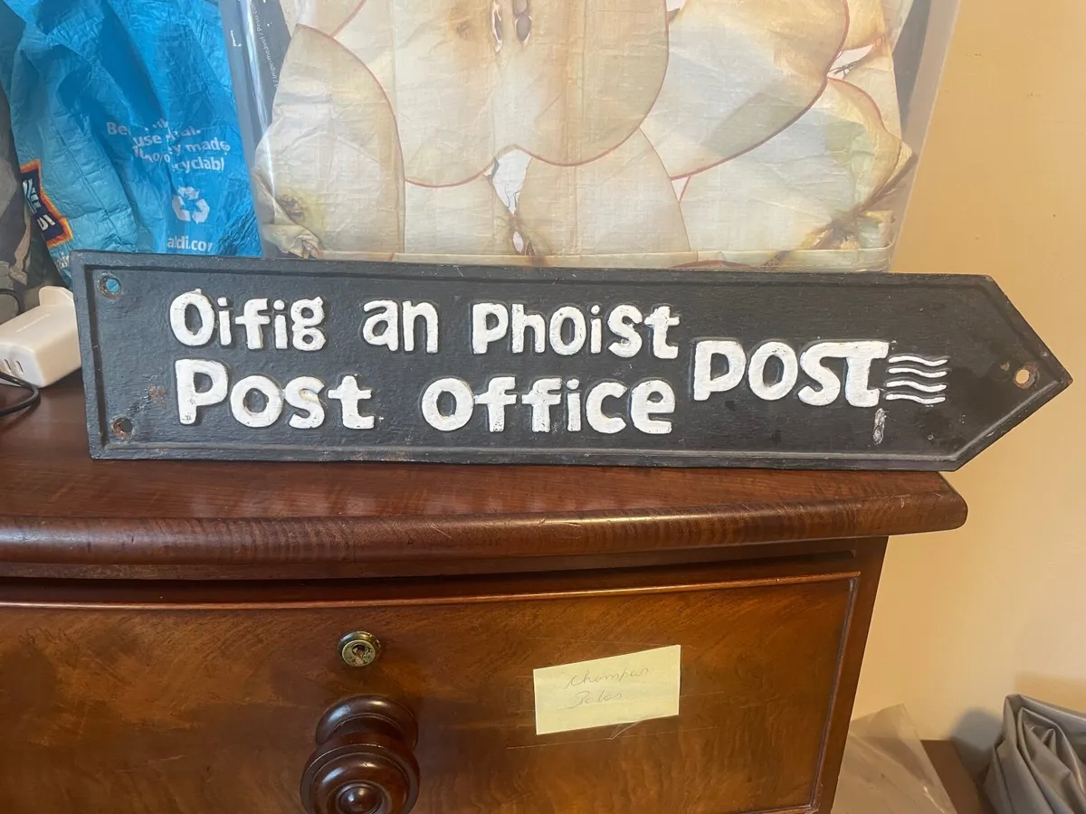 CAST IRON POST OFFICE SIGN