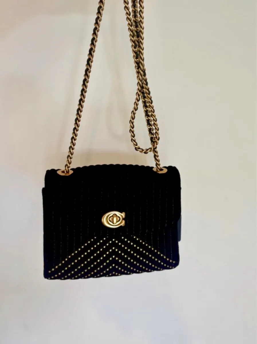 Coach Velvet Quilted Parker 18 Bag Rare - Image 2