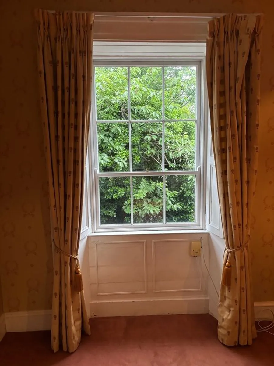 Bespoke Handmade French pleat Curtains with Tiebacks - Image 3