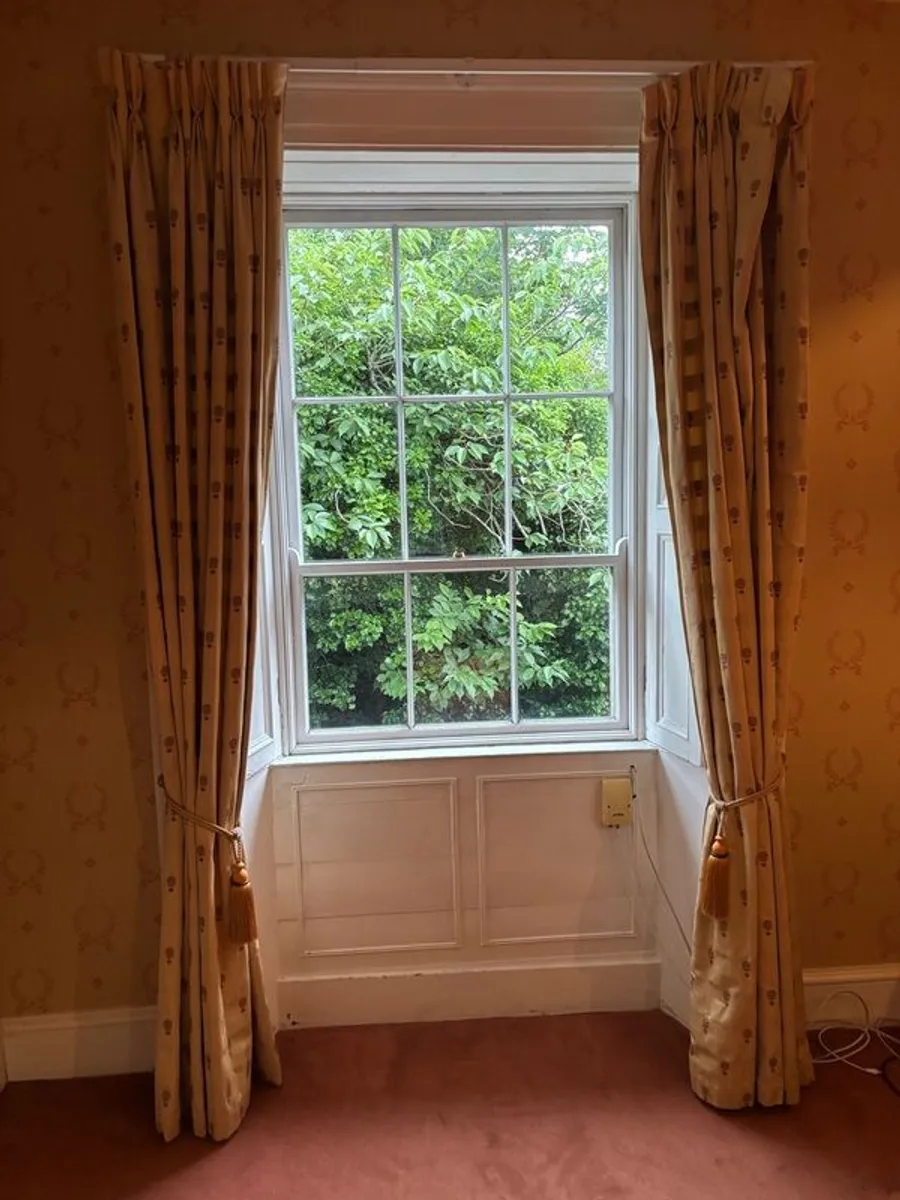 Bespoke Handmade French pleat Curtains with Tiebacks - Image 4