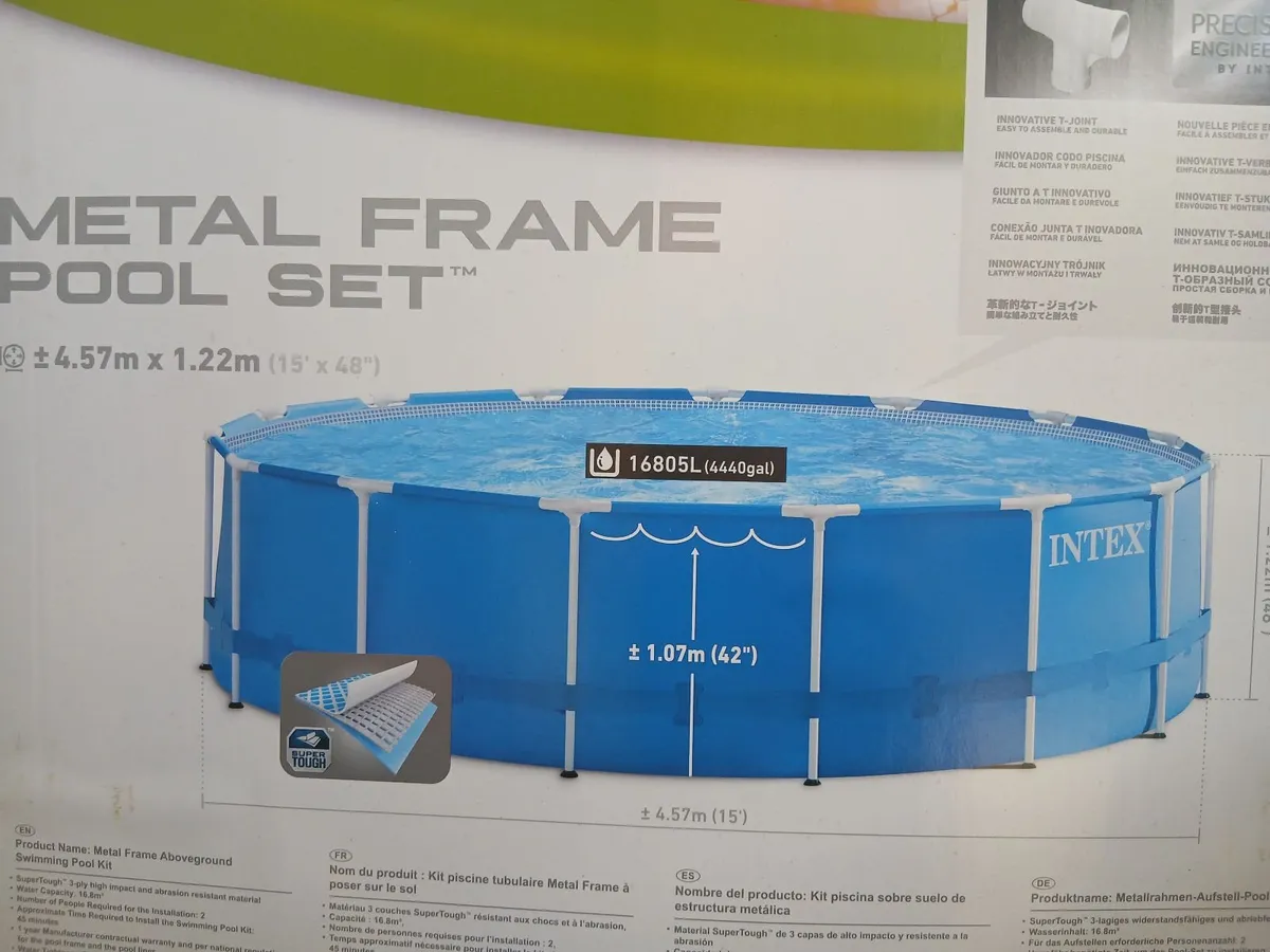 15ft Metal Frame Swimming Pool - Image 1