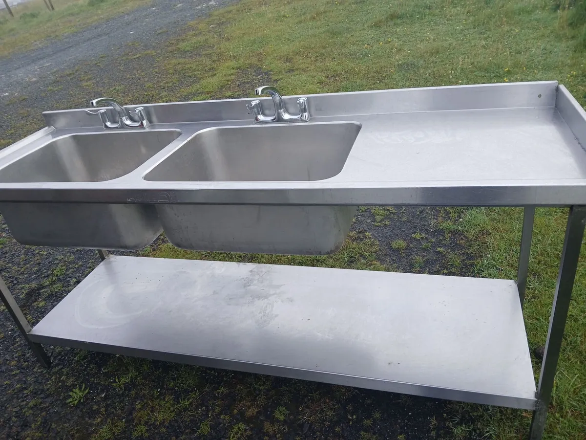 Staneless steel cabbinet double sink unit - Image 2