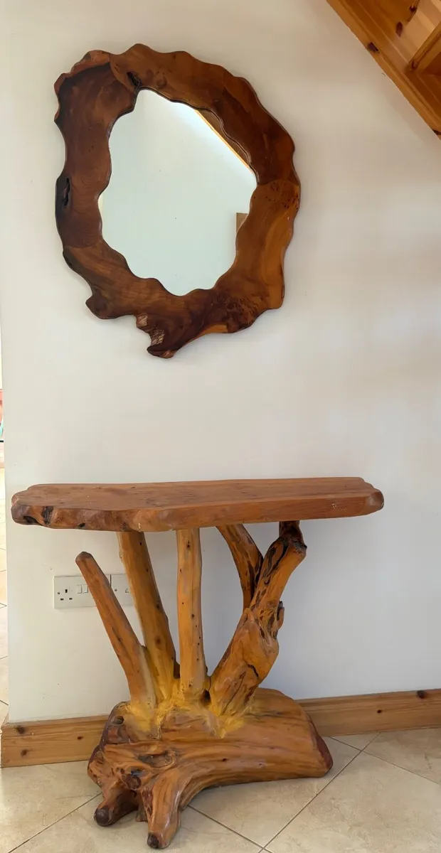 Console table and mirror