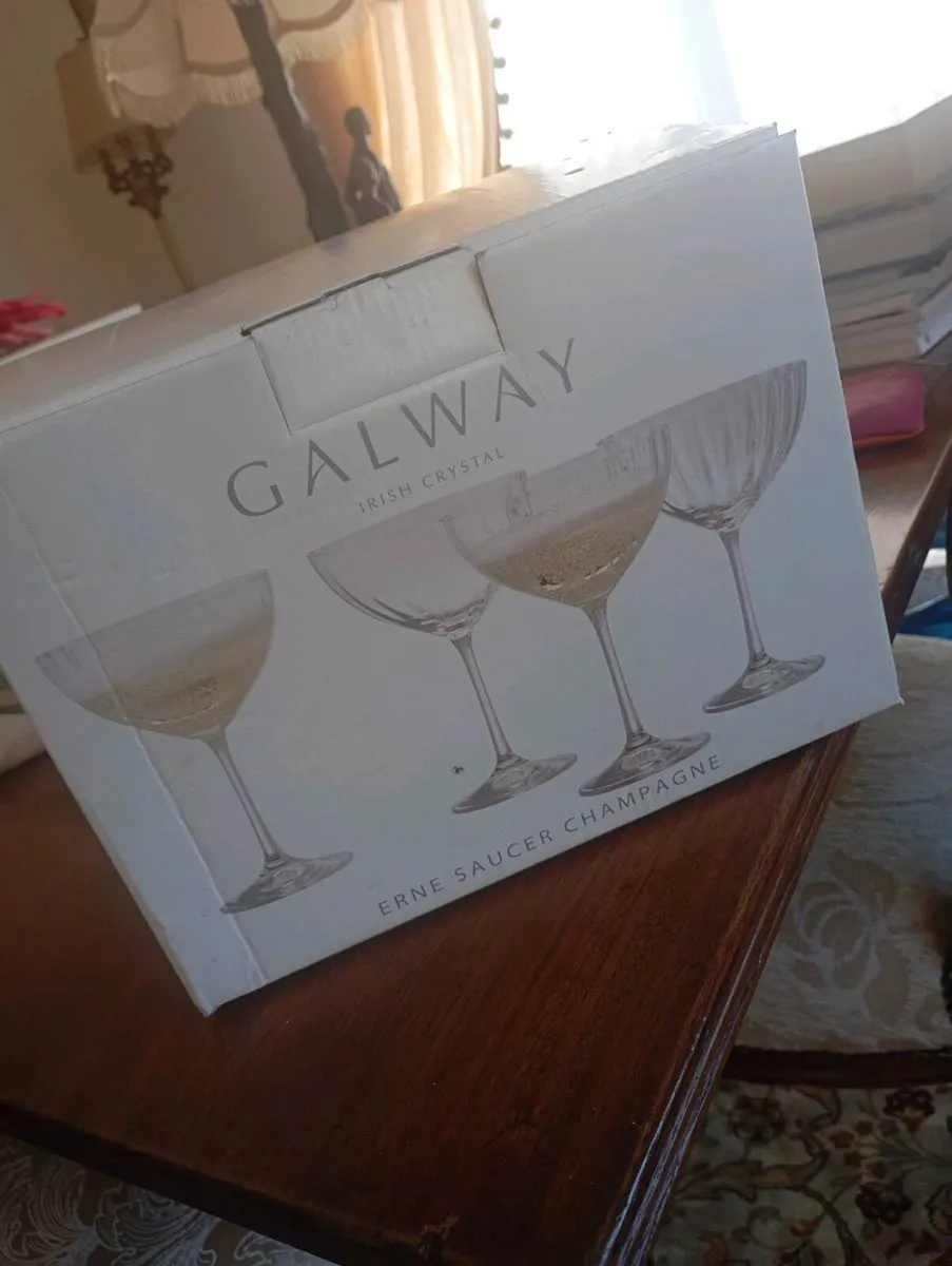 Galway Crystal Champagne Saucers - Image 2