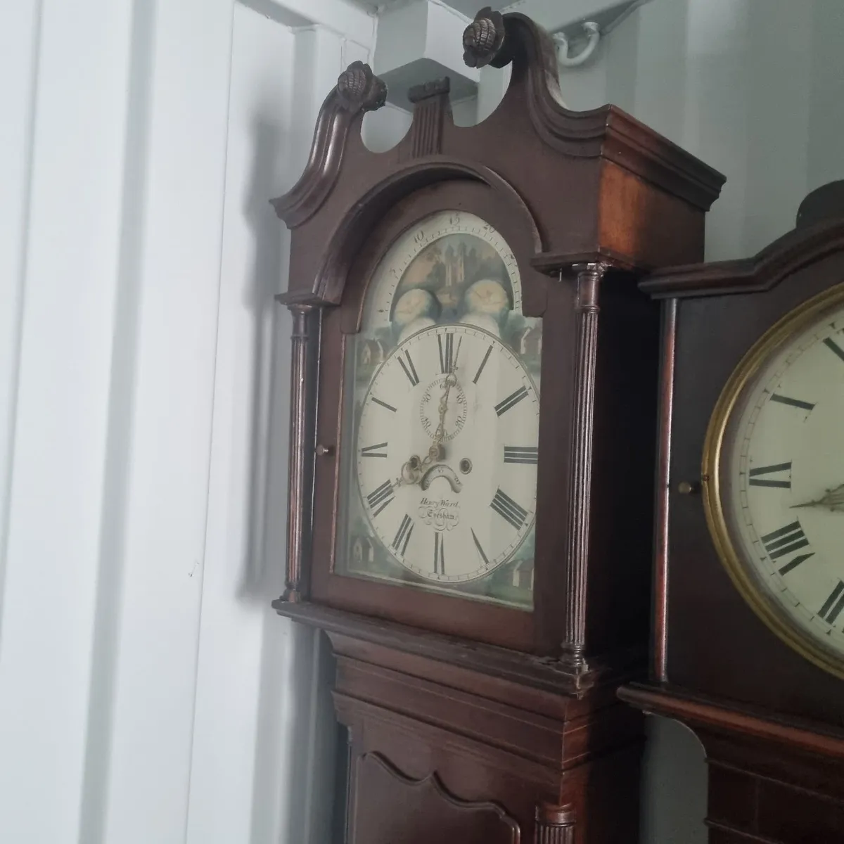 10 antique grandfather and vienna clocks for sale - Image 2