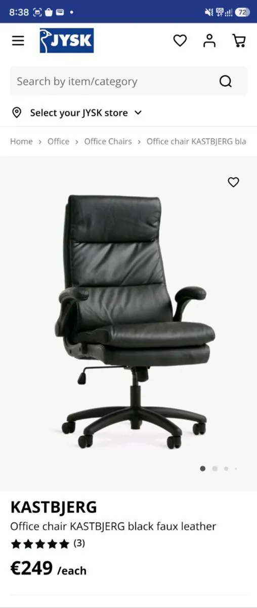 Brand New JYSK KASTBJERG Office Chair – Unopened - Image 4