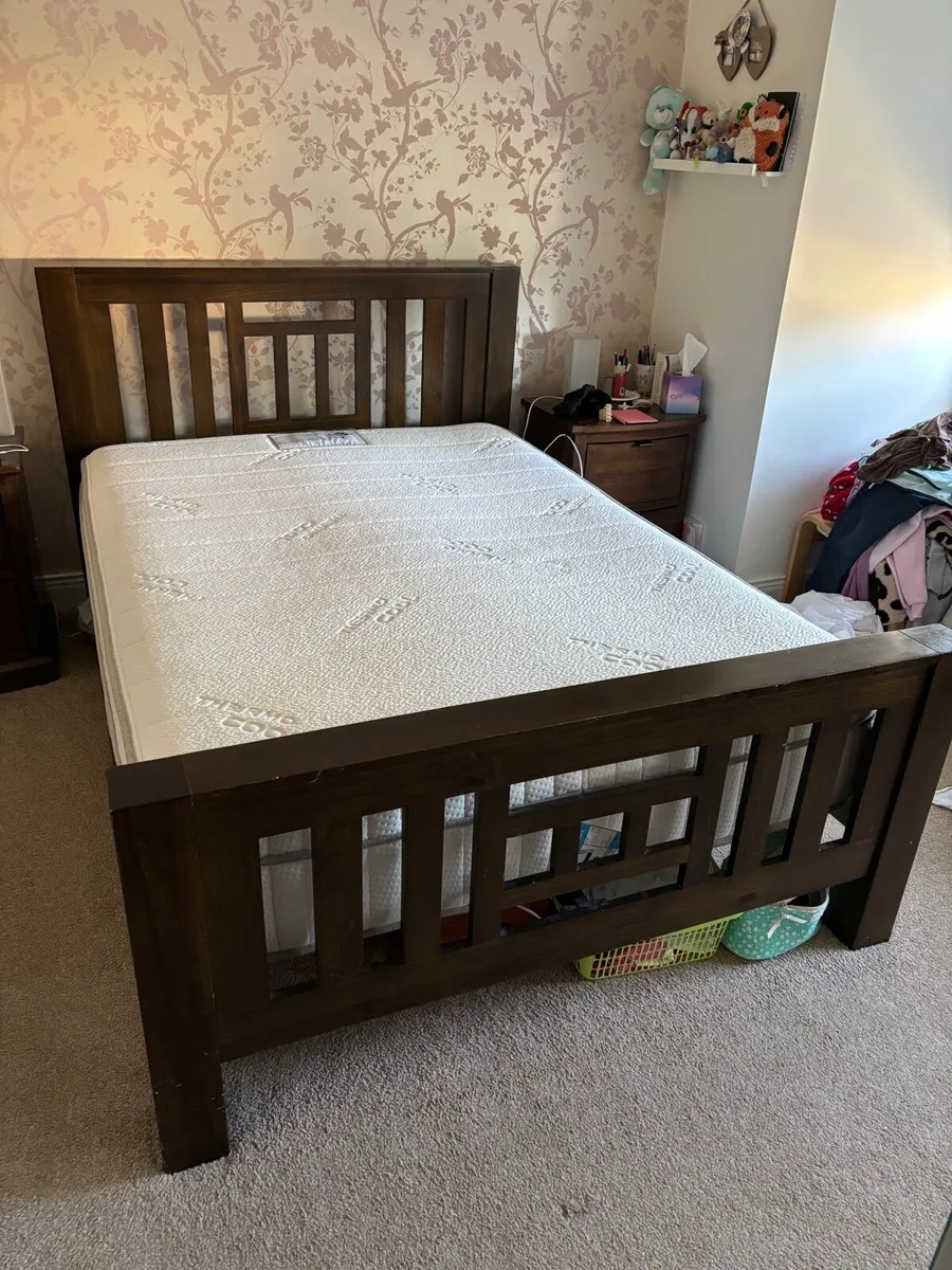 Double Wooden bed frame - Image 1