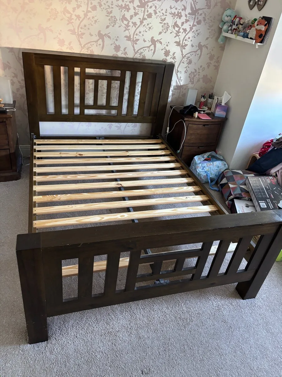Double Wooden bed frame - Image 2