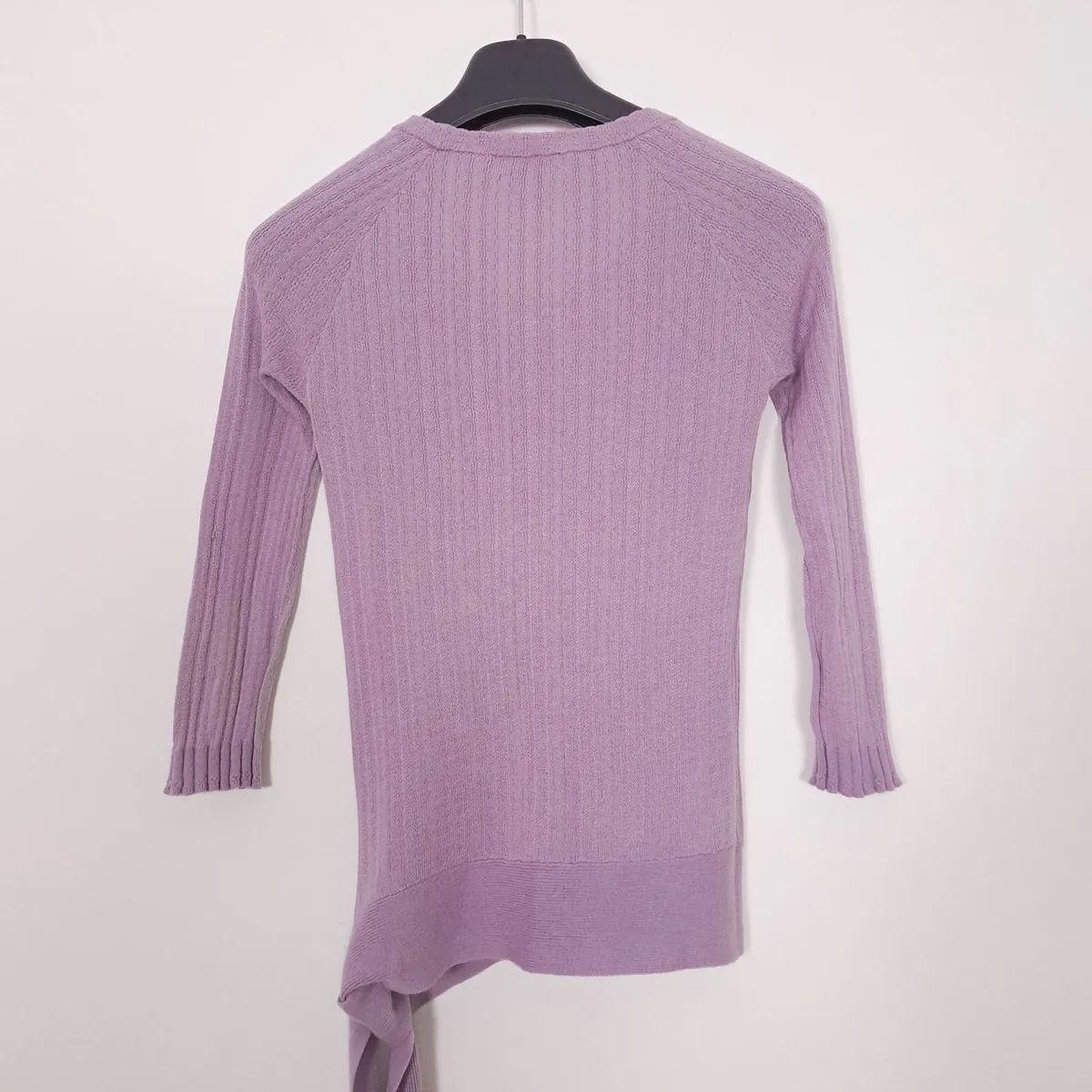 Beth Bowley Purple Knit Henley Top XS/S - Image 3