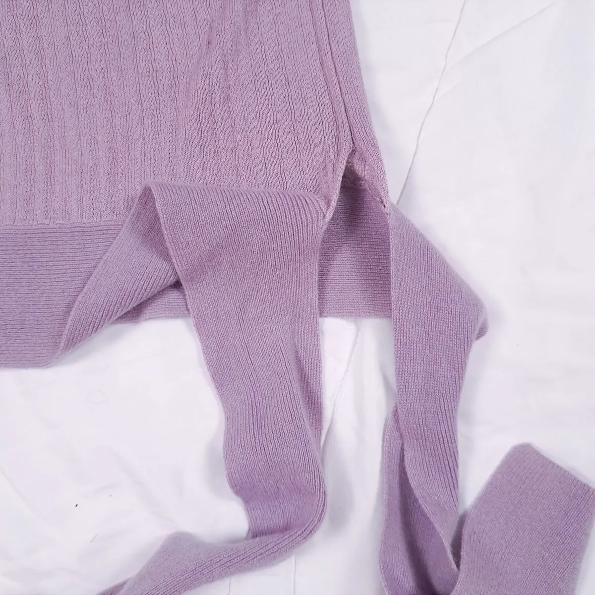 Beth Bowley Purple Knit Henley Top XS/S - Image 4