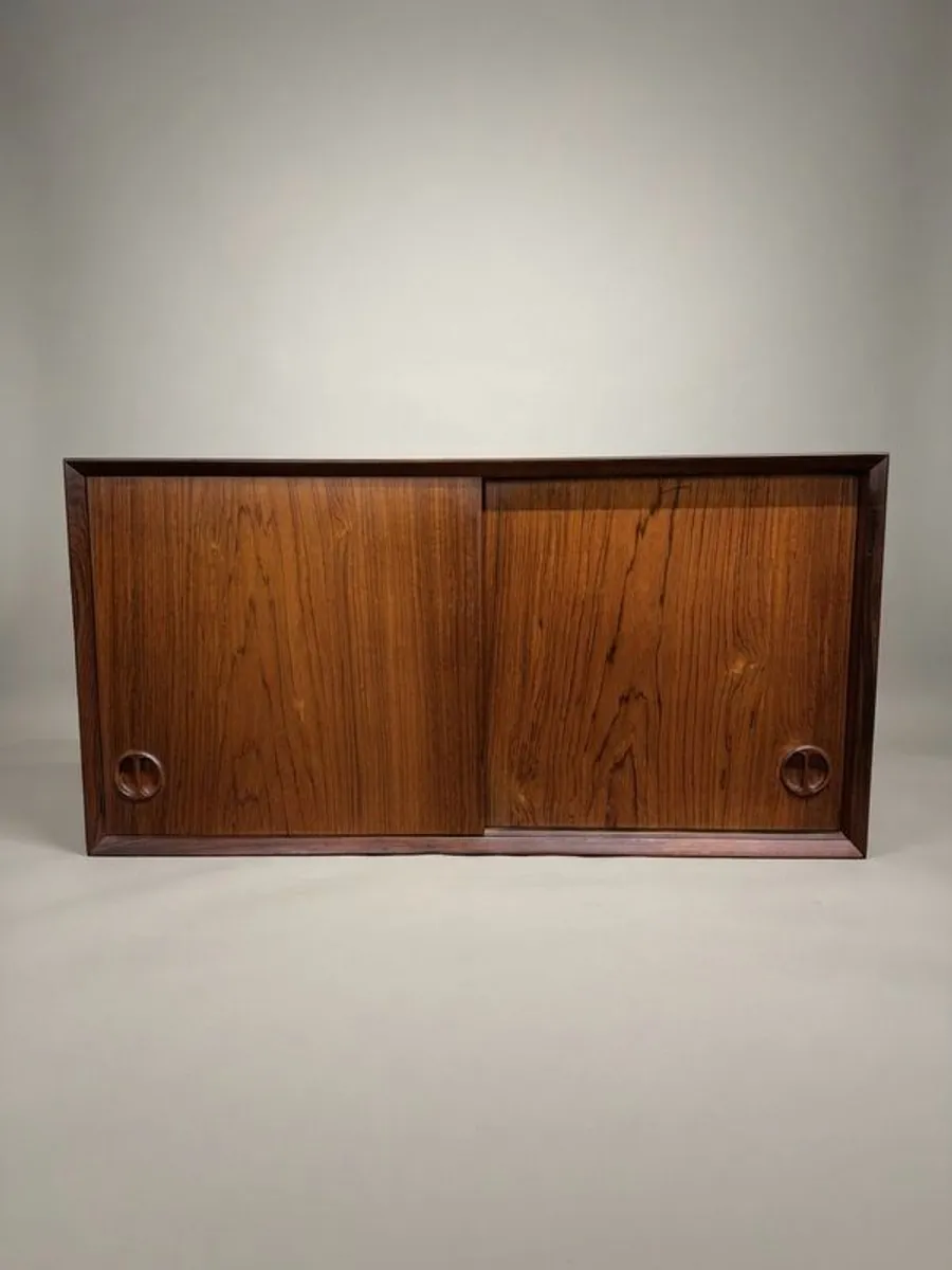 Scandinavian Mid-Century Wall Shelving Unit in Rosewood - Image 1