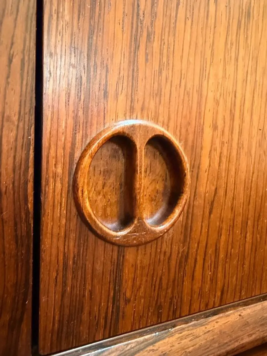 Scandinavian Mid-Century Wall Shelving Unit in Rosewood - Image 3