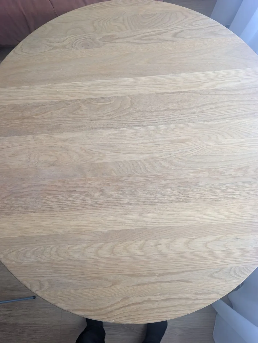 Solid Oak Round Table - Image 2