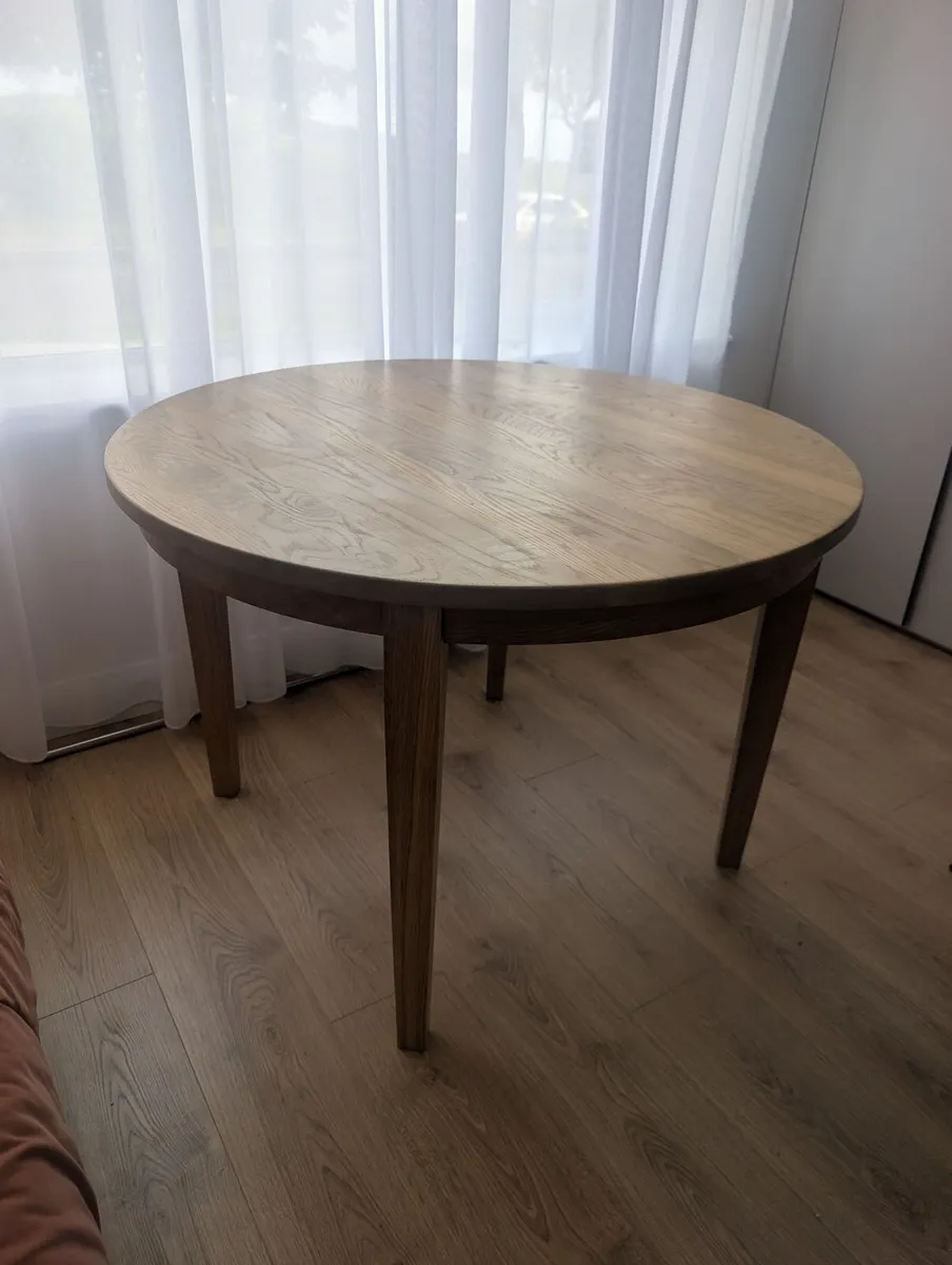 Solid Oak Round Table - Image 4
