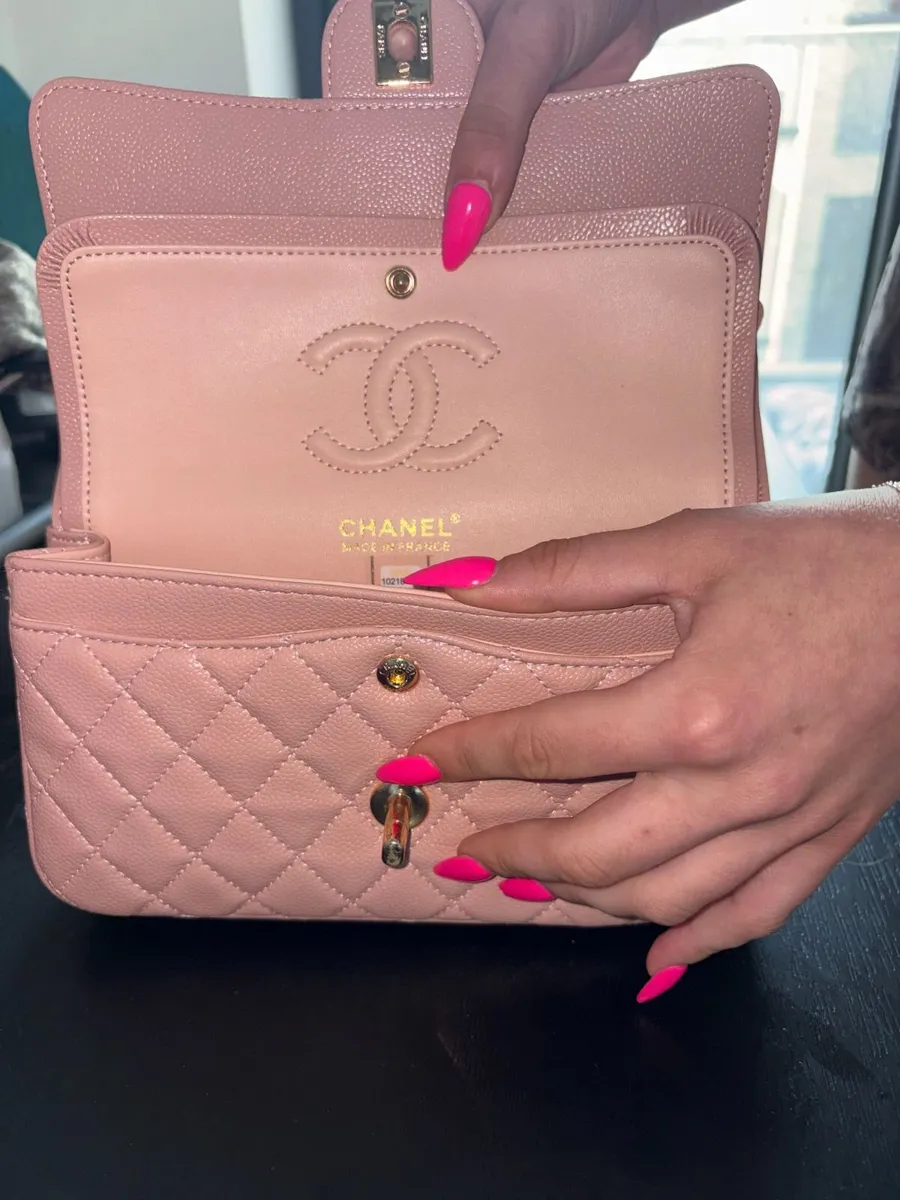 Chanel Pink Quilted Chain Shoulder Bag - Image 1
