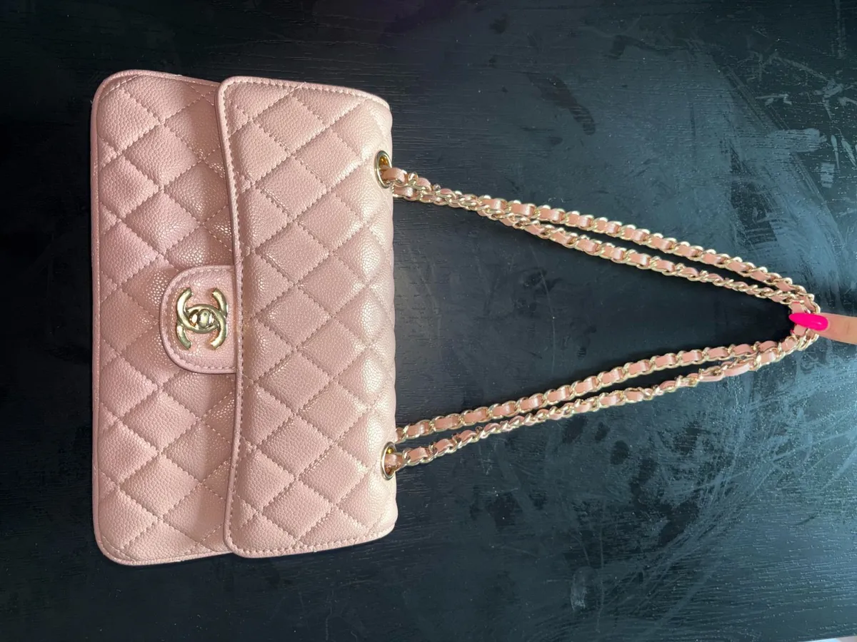 Chanel Pink Quilted Chain Shoulder Bag - Image 3