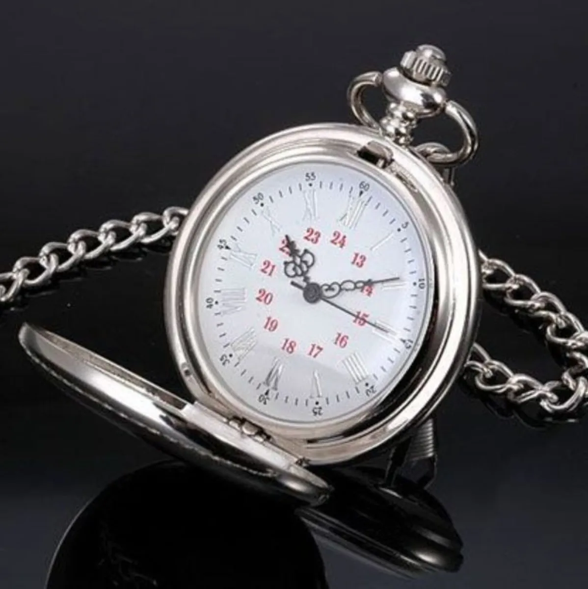 quartz pocket watch, and chain - Image 1