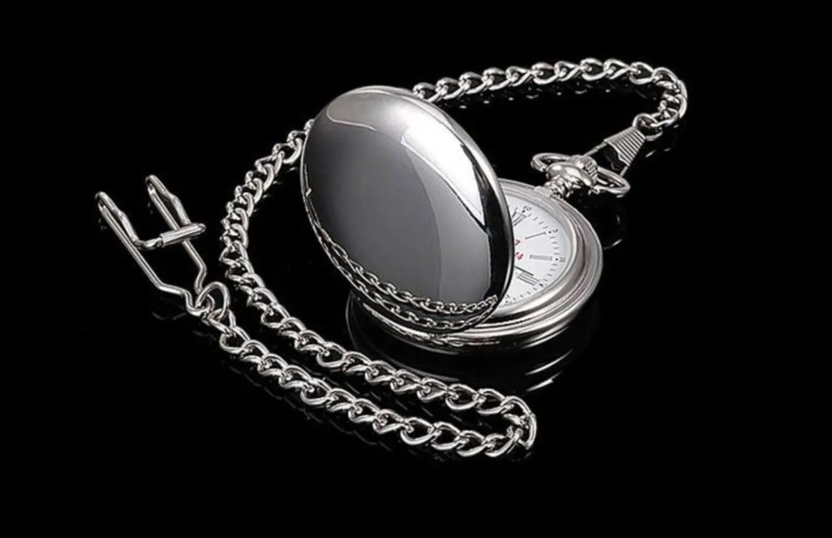 quartz pocket watch, and chain - Image 2