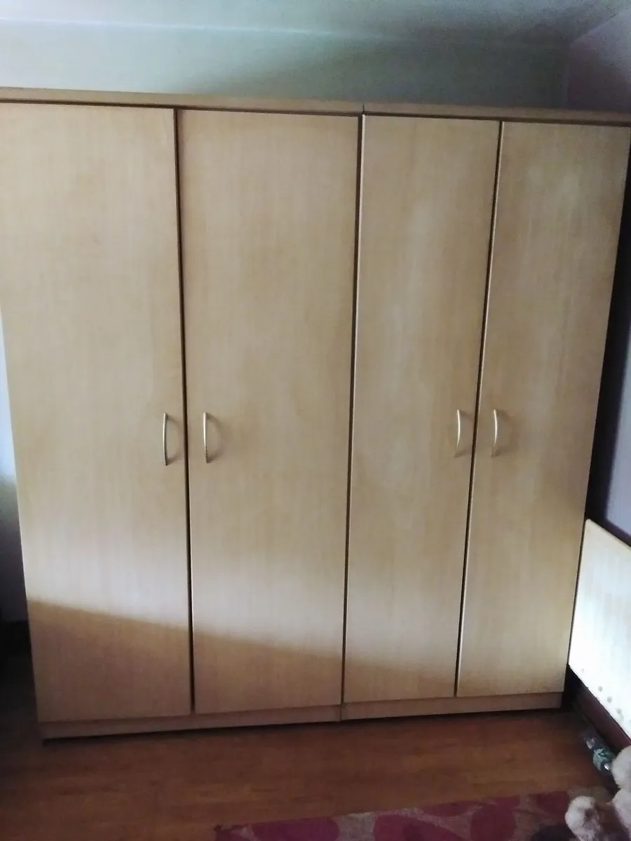 2 pine wardrobes - Image 1