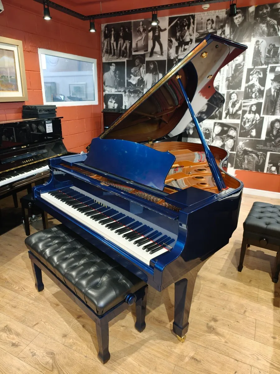 Yamaha C3 Grand Piano | c.2007 | Custom Blue Paint - Image 1
