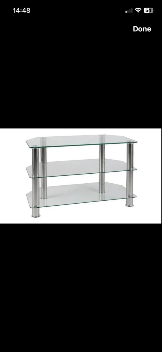 Glass tv unit