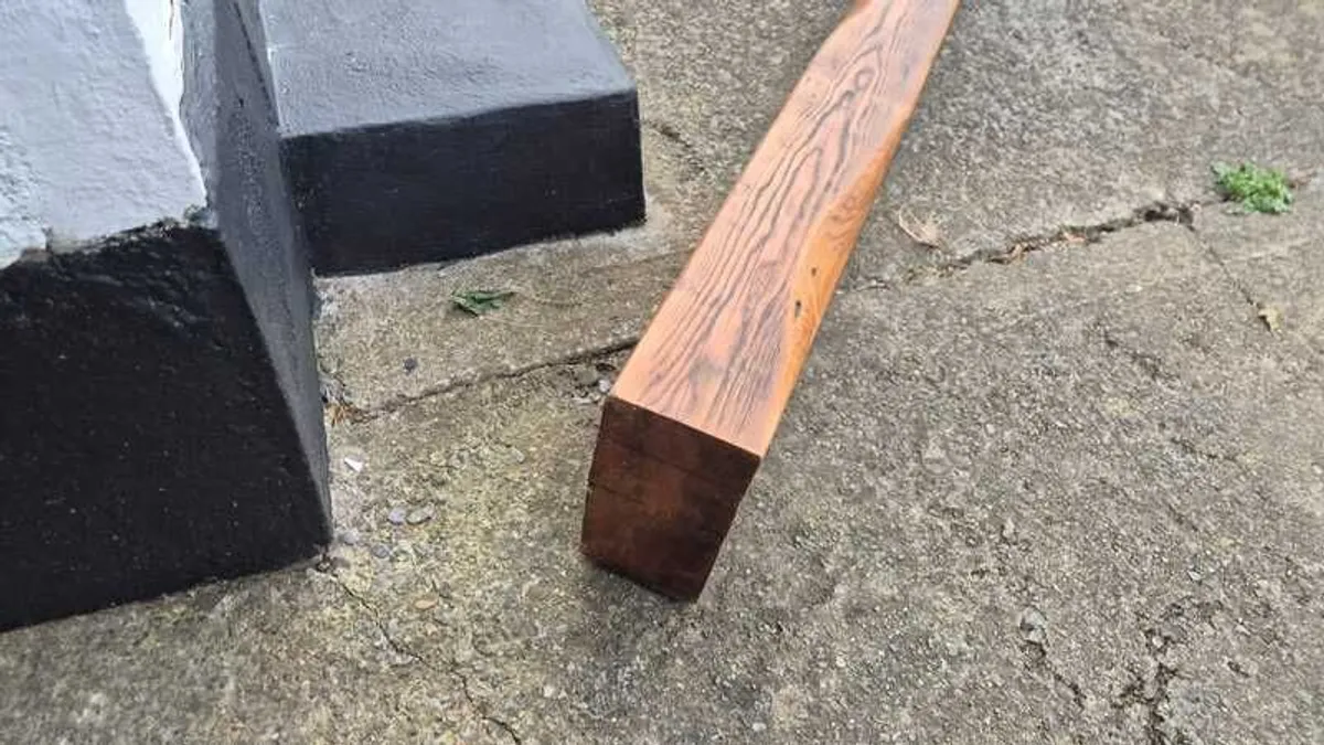 Solid Wood Rustic Fireplace Mantel Beam - Image 2