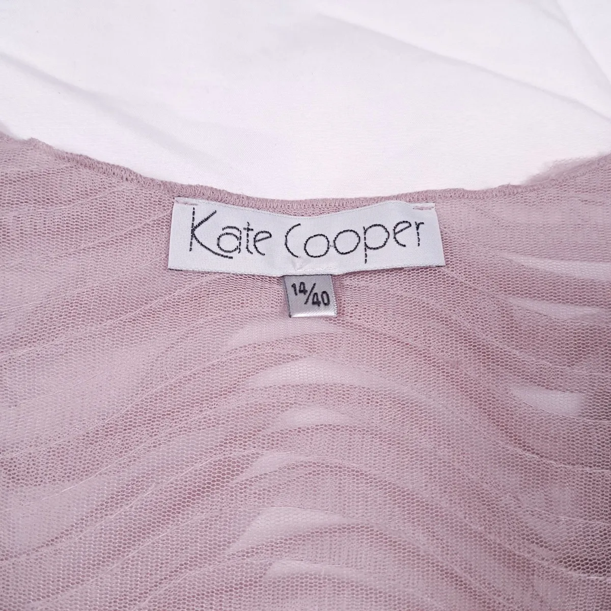 Kate Cooper Dusty Pink Mesh Shrug Bolero 12UK - Image 3