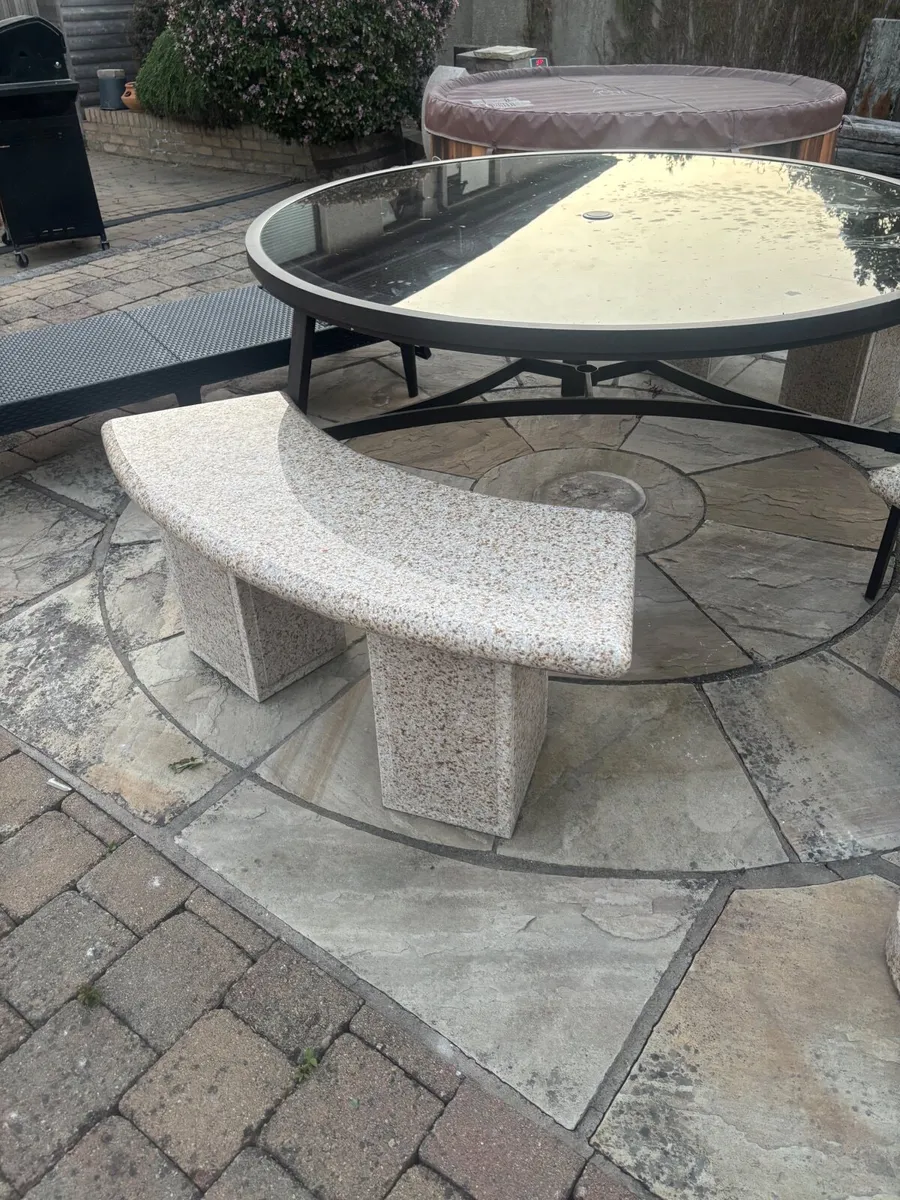 Granite garden benches - Image 2