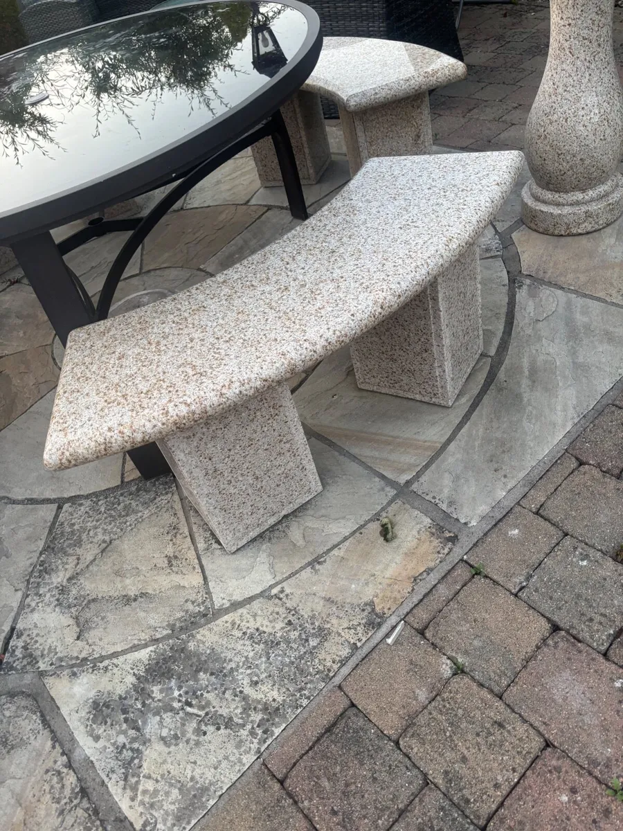 Granite garden benches - Image 4