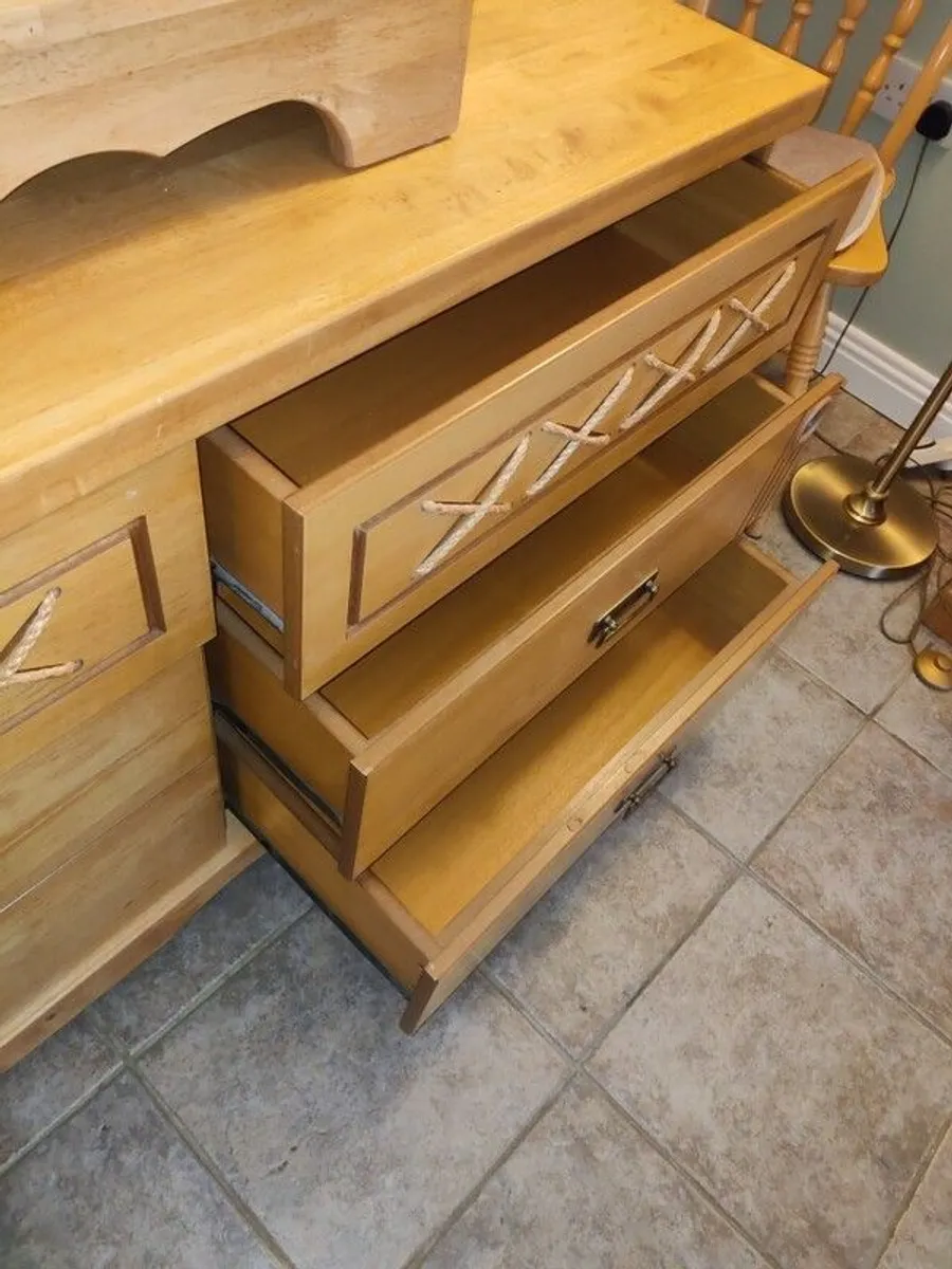 Bedside mirrored dresser & locker - Image 1