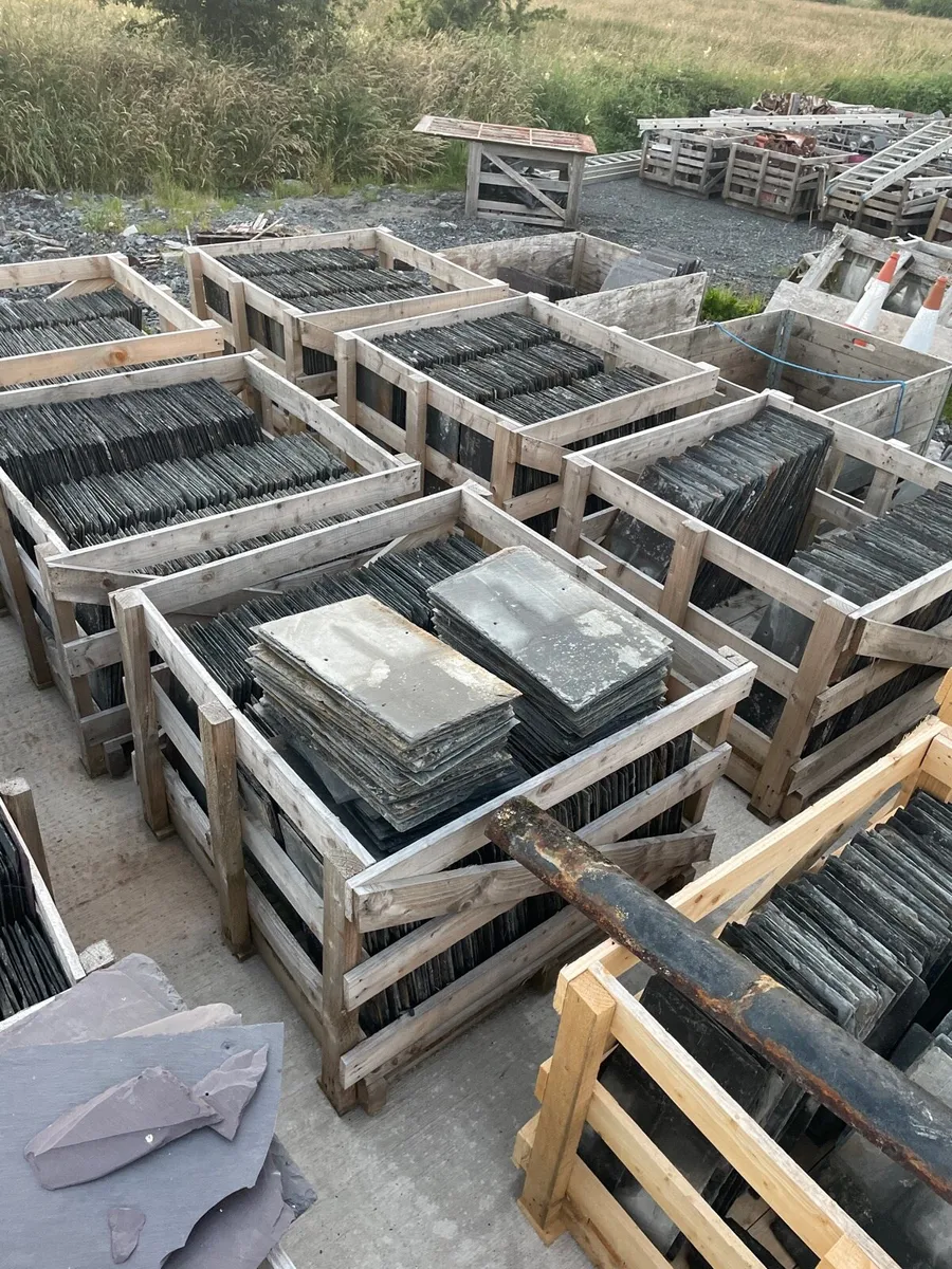 Reclaimed slates greys & blue Bangor - Image 1