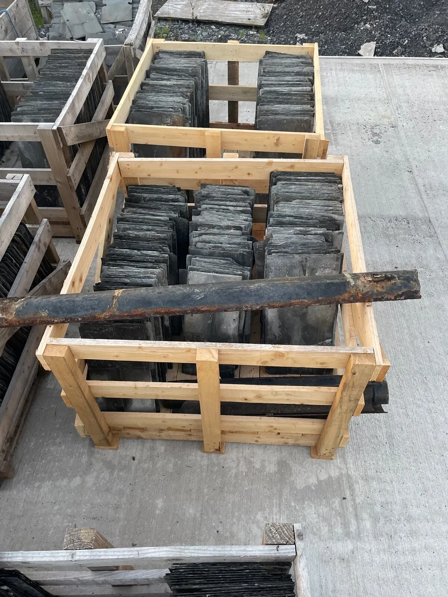 Reclaimed slates greys & blue Bangor - Image 2