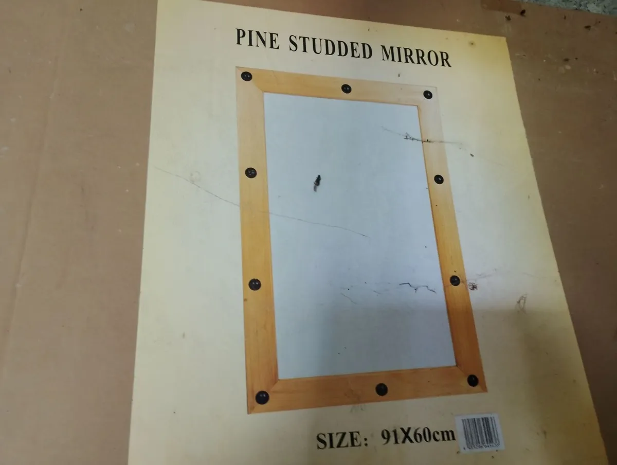 Antique style Pine mirror - Image 1