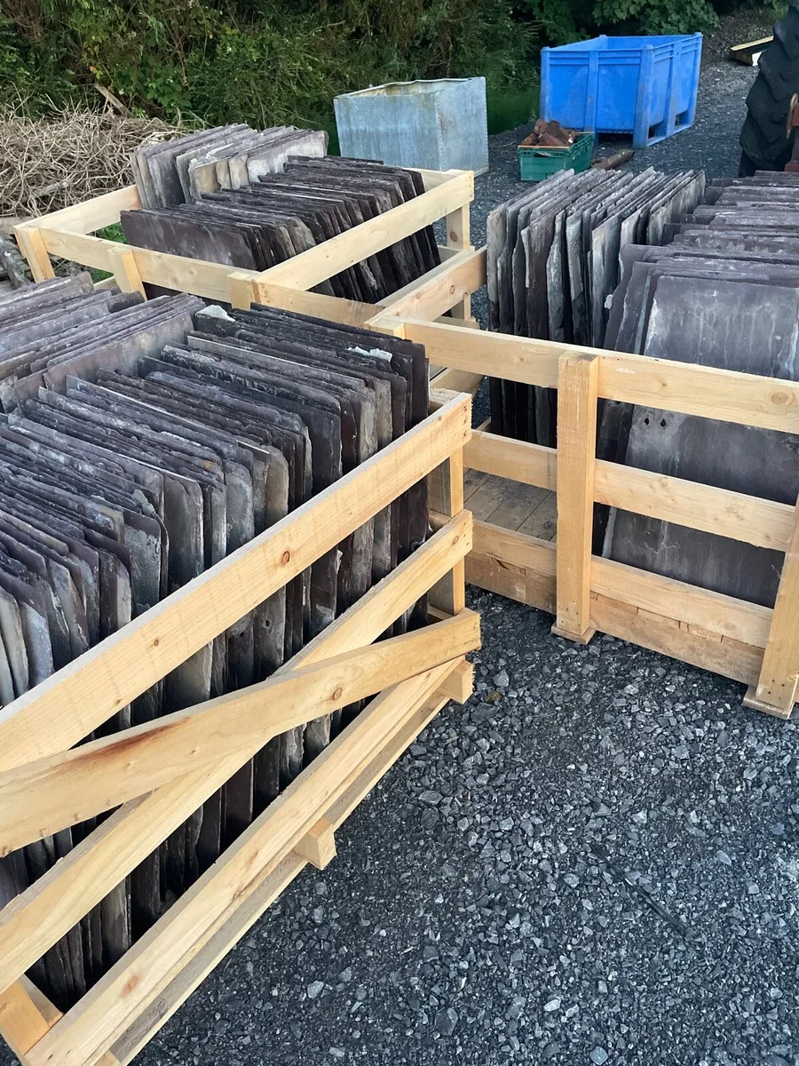 Reclaimed slates greys & blue Bangor - Image 3