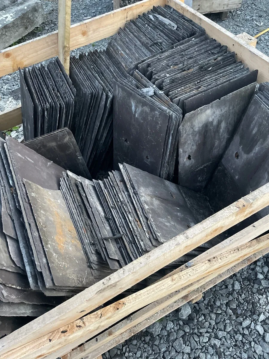Reclaimed slates greys & blue Bangor - Image 4