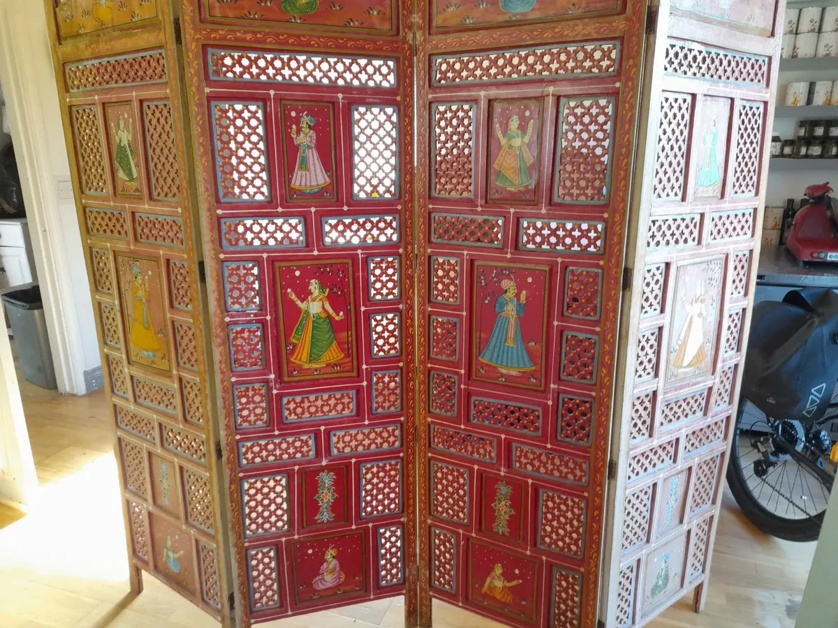 Antique Indian Room Screen - Image 1