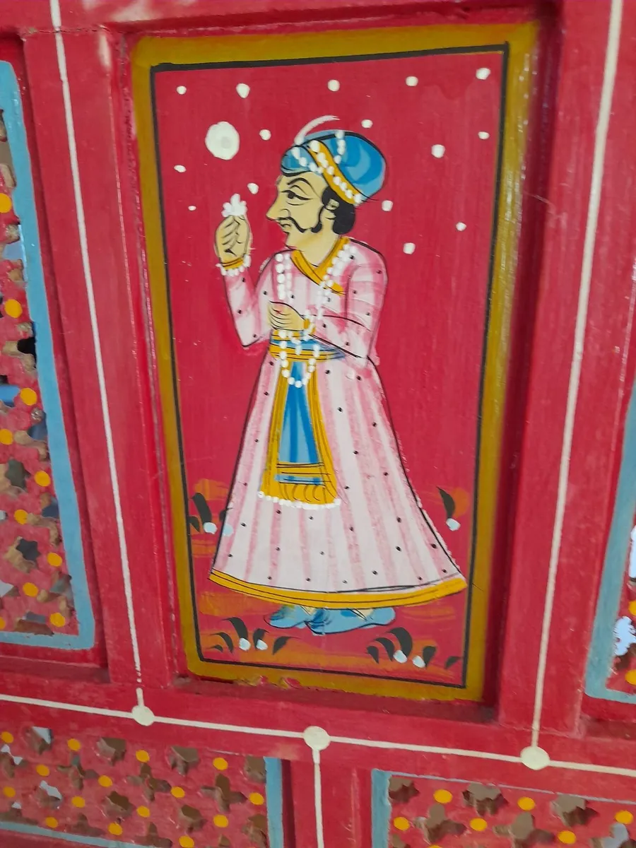Antique Indian Room Screen - Image 3