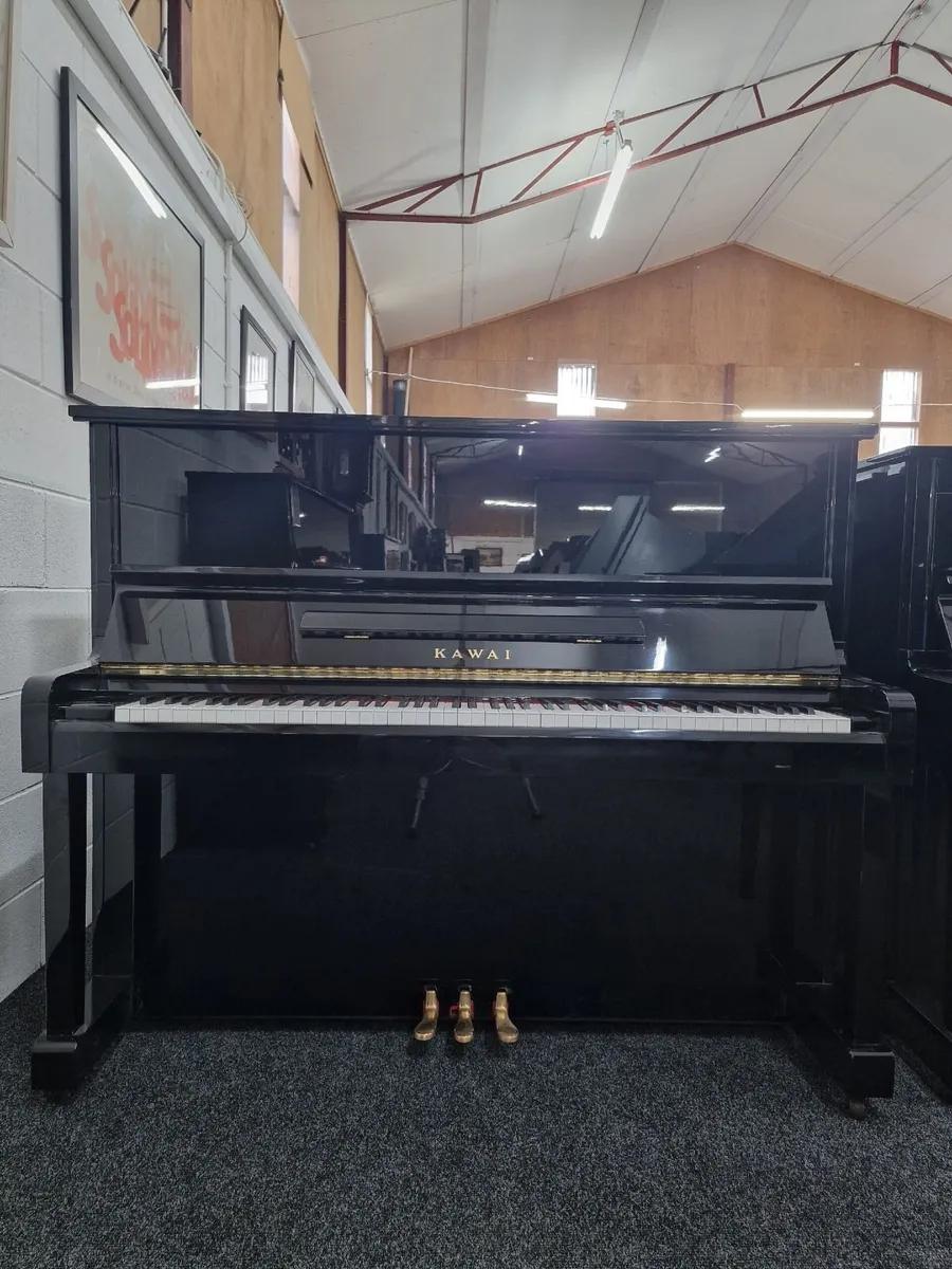 Kawai KS-2F Upright Piano | Polyester Black - Image 1